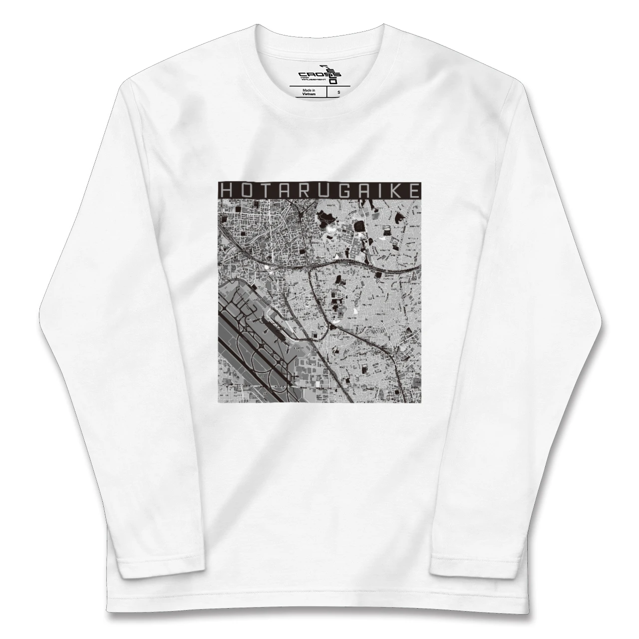 【蛍池(大阪府)】地図柄ロングスリーブTシャツ