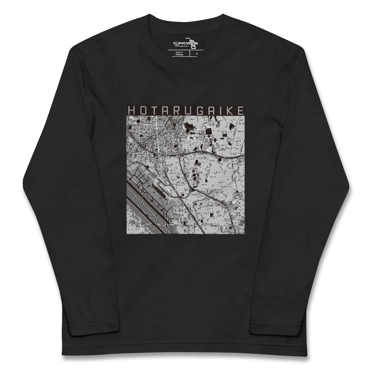 【蛍池(大阪府)】地図柄ロングスリーブTシャツ