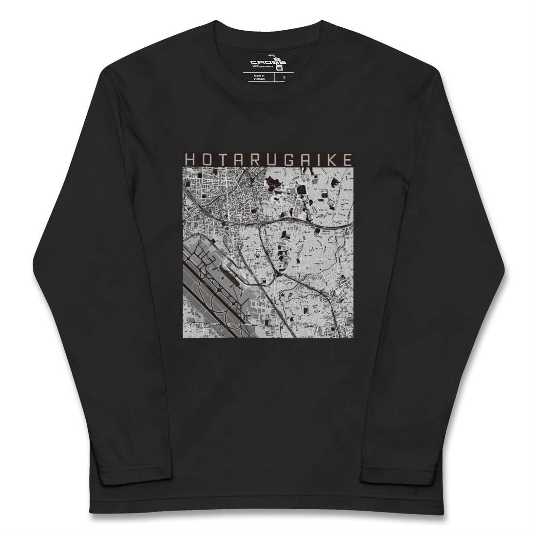 【蛍池(大阪府)】地図柄ロングスリーブTシャツ