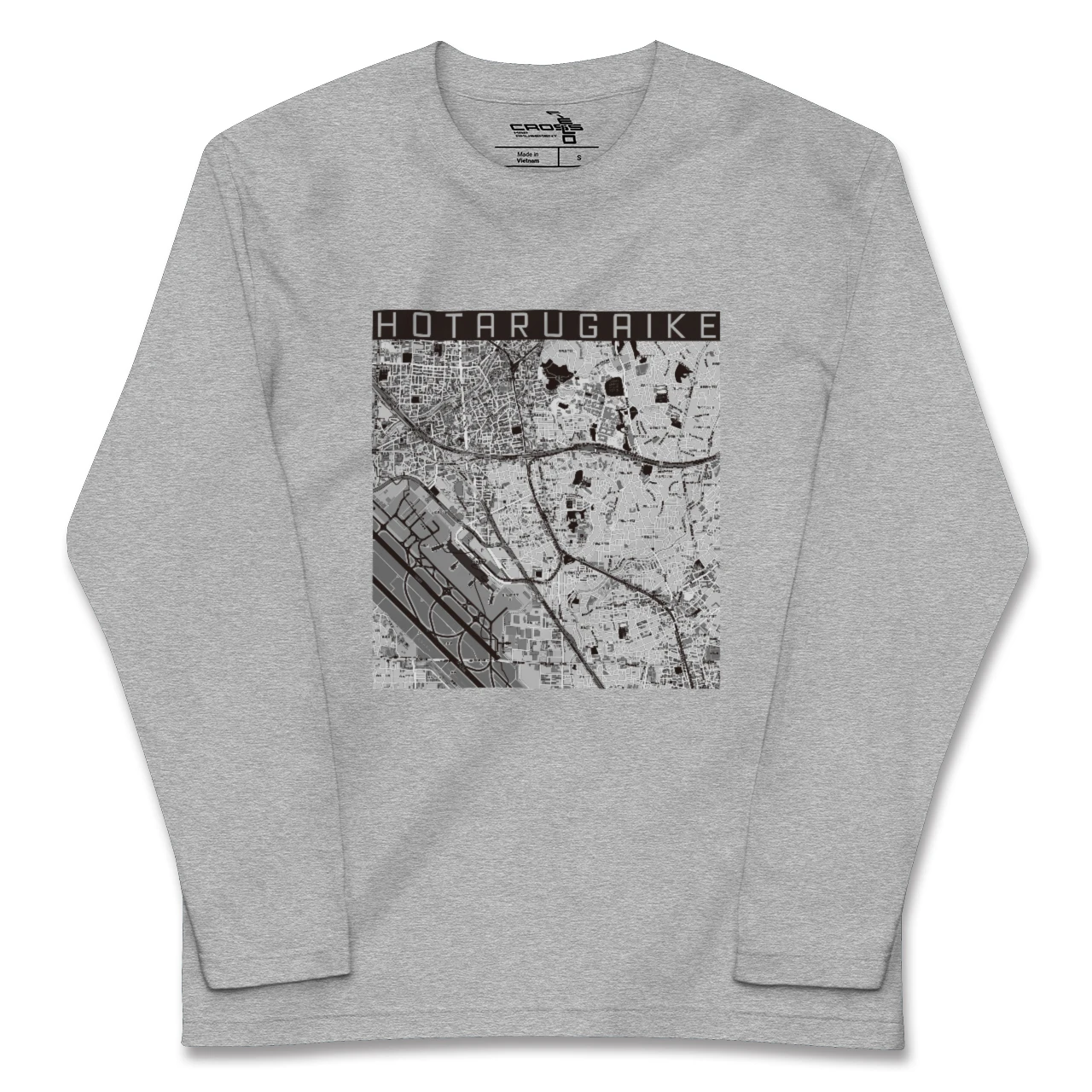 【蛍池(大阪府)】地図柄ロングスリーブTシャツ