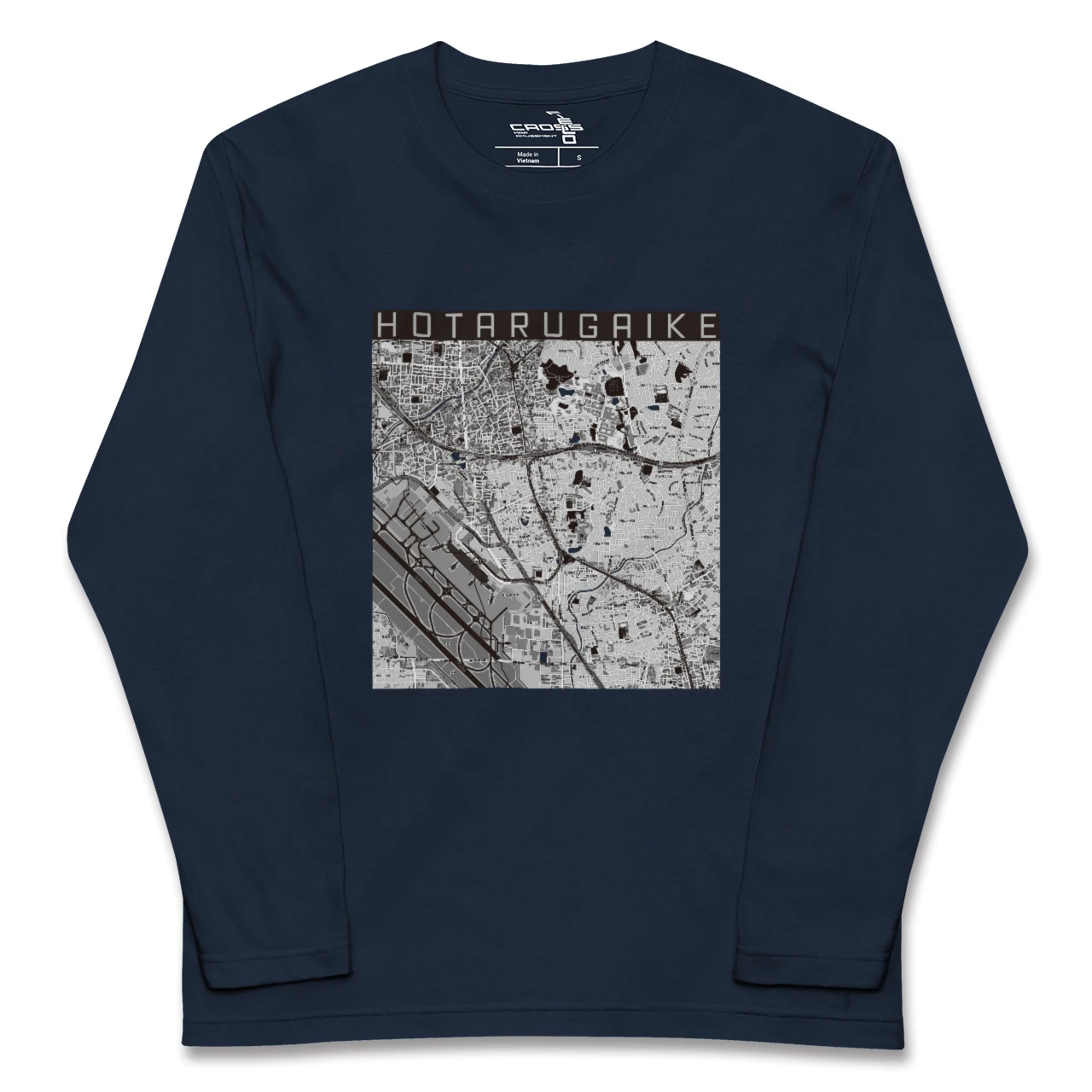 【蛍池(大阪府)】地図柄ロングスリーブTシャツ