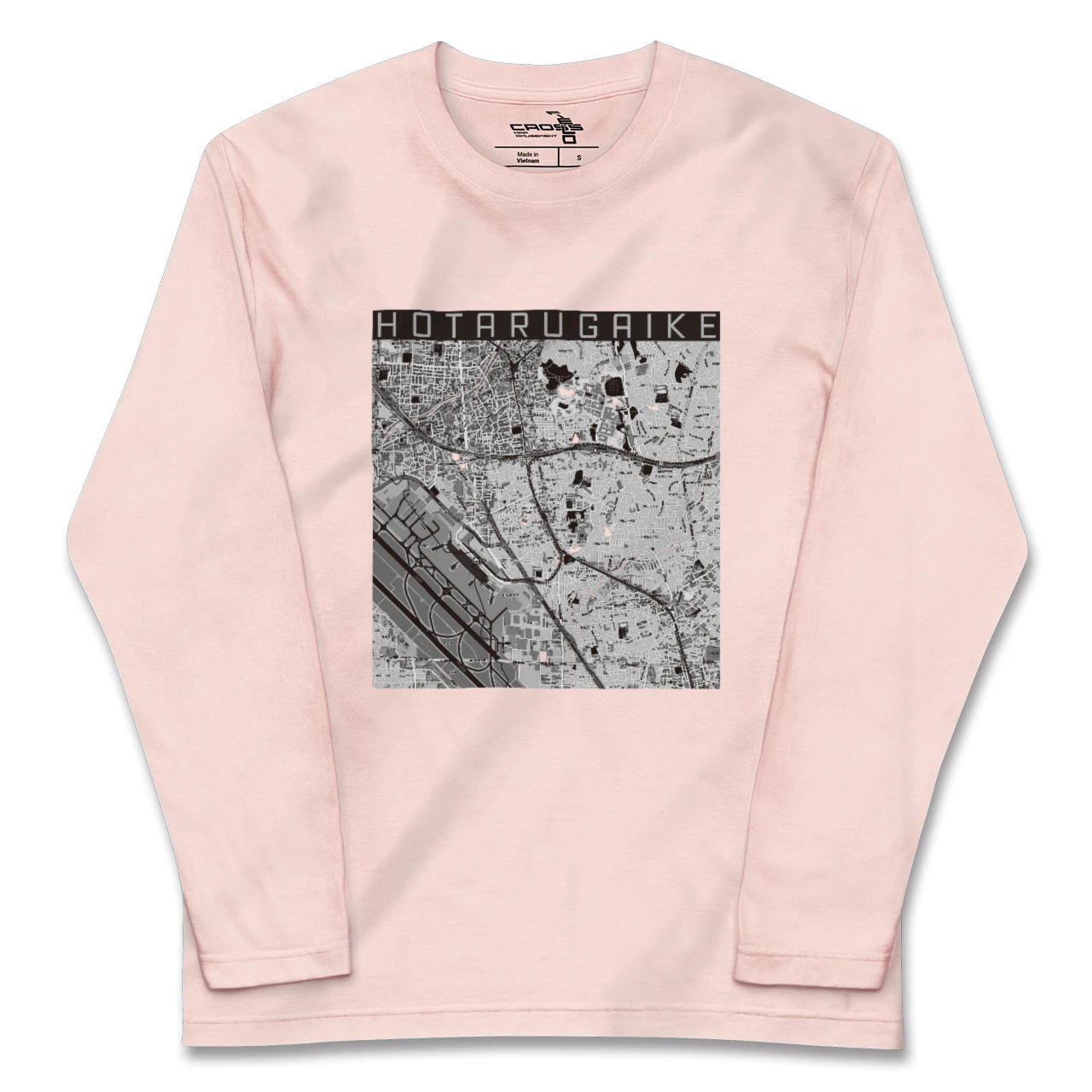 【蛍池(大阪府)】地図柄ロングスリーブTシャツ