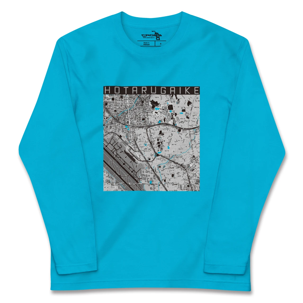 【蛍池(大阪府)】地図柄ロングスリーブTシャツ