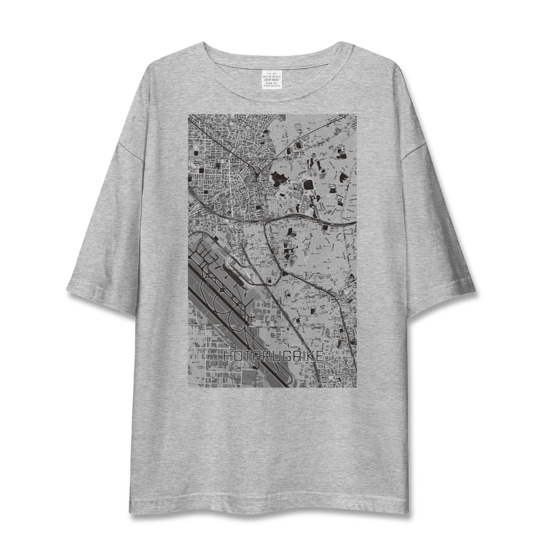 【蛍池(大阪府)】地図柄ビッグシルエットTシャツ