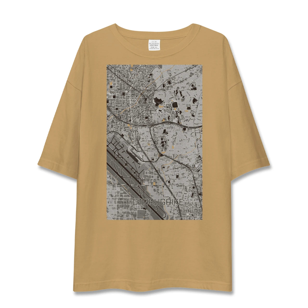 【蛍池(大阪府)】地図柄ビッグシルエットTシャツ