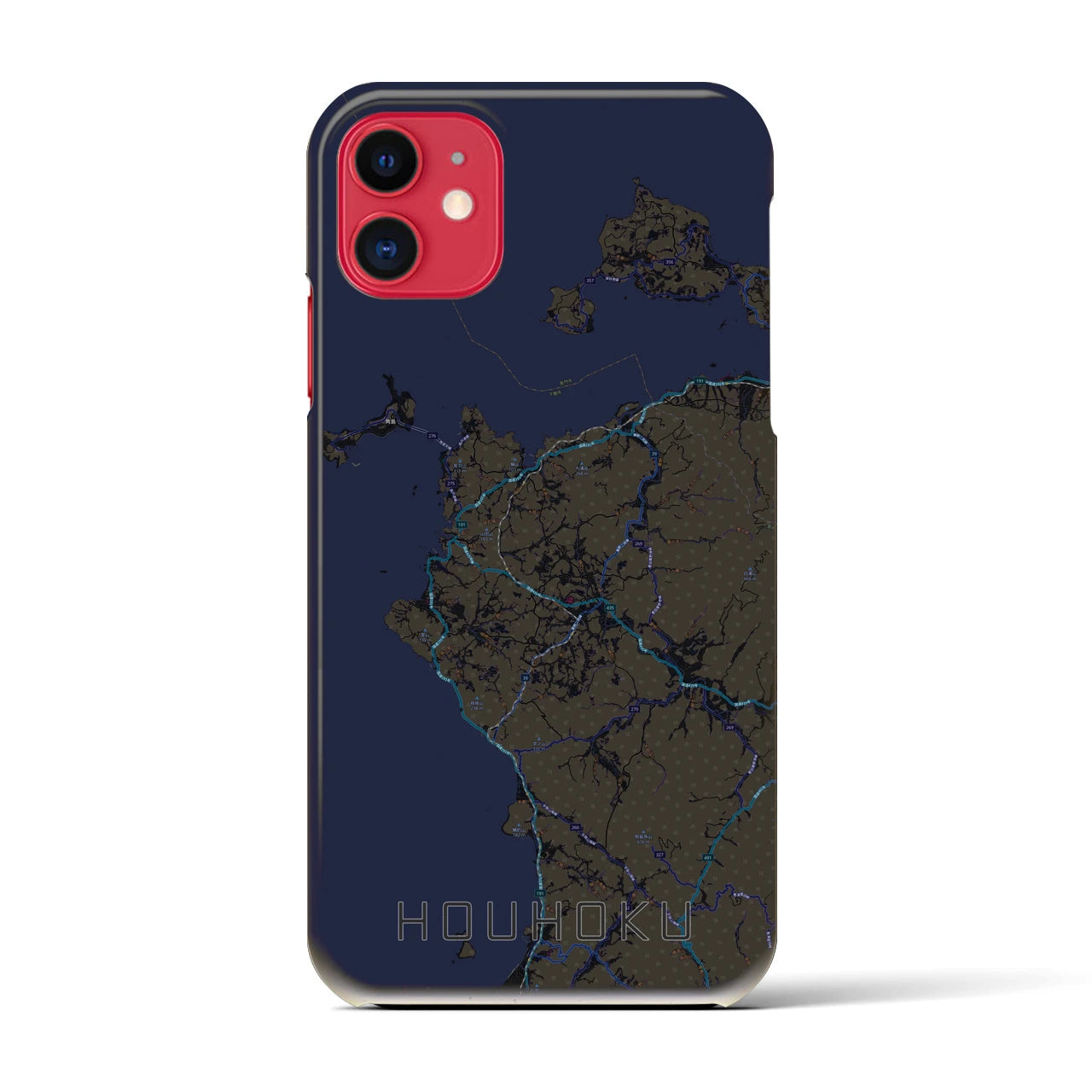 【豊北(山口県)】地図柄iPhoneケース(バックカバータイプ)