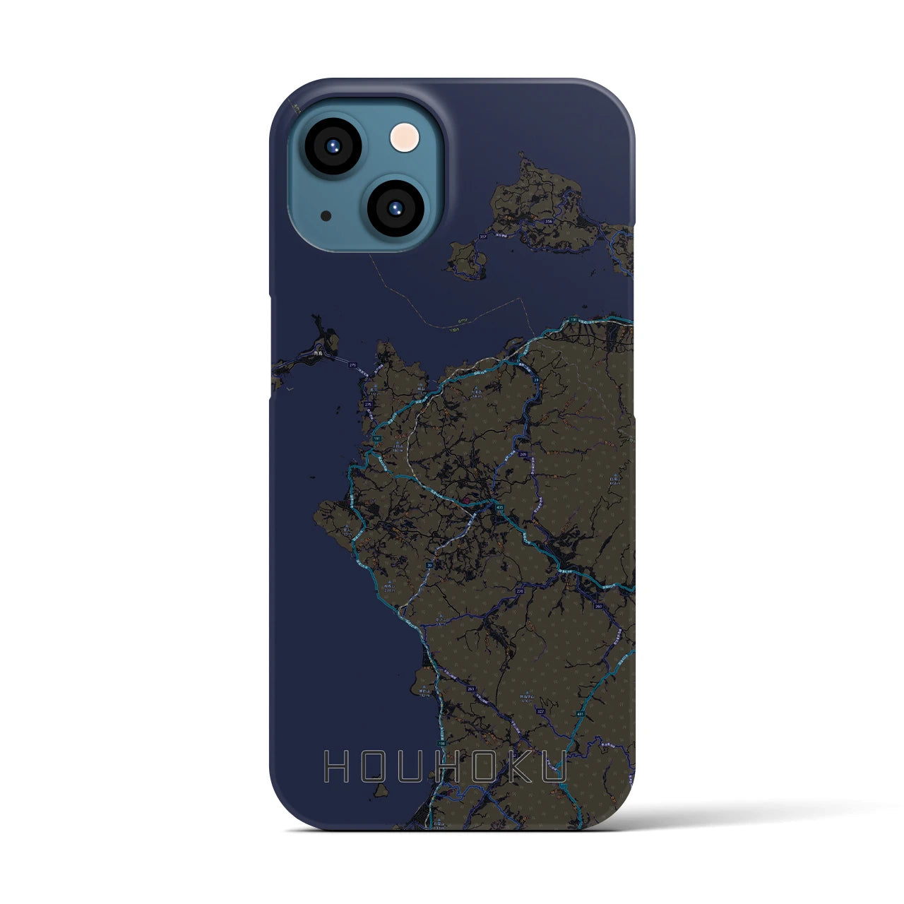 【豊北(山口県)】地図柄iPhoneケース(バックカバータイプ)