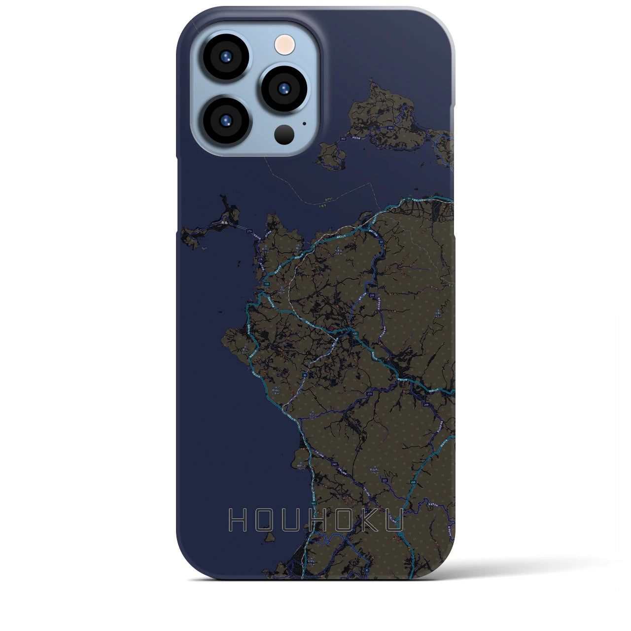【豊北(山口県)】地図柄iPhoneケース(バックカバータイプ)