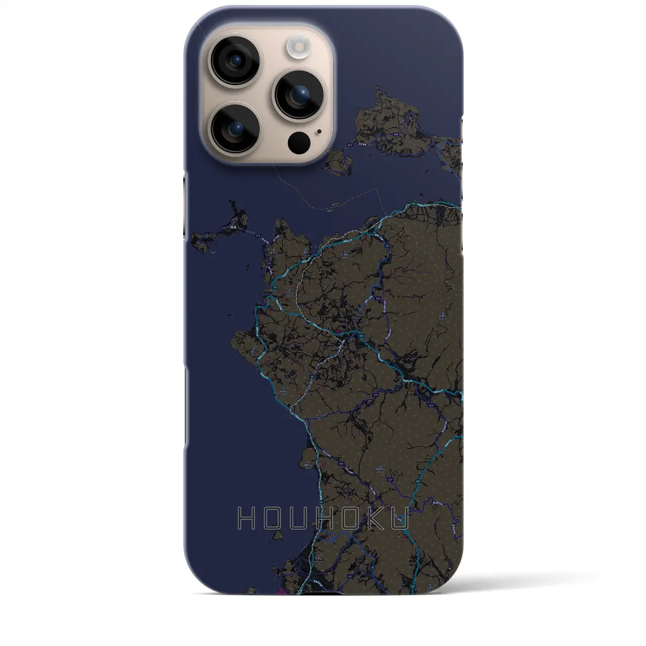 【豊北(山口県)】地図柄iPhoneケース(バックカバータイプ)