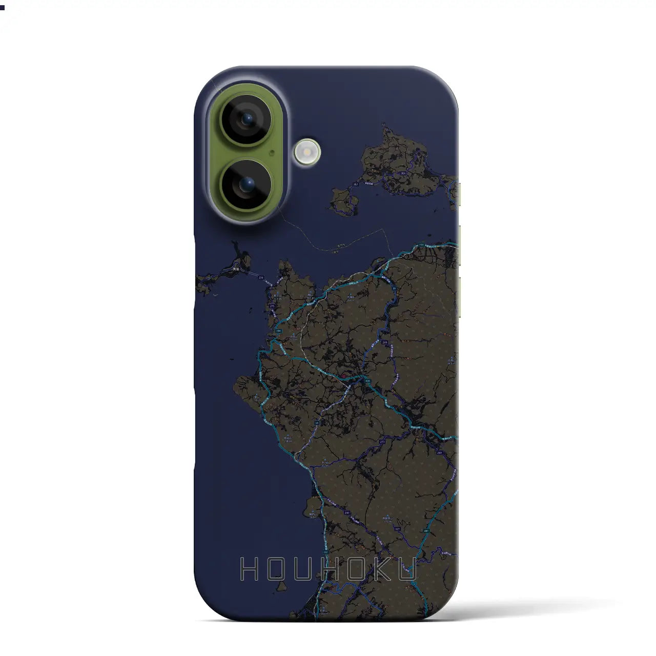 【豊北(山口県)】地図柄iPhoneケース(バックカバータイプ)