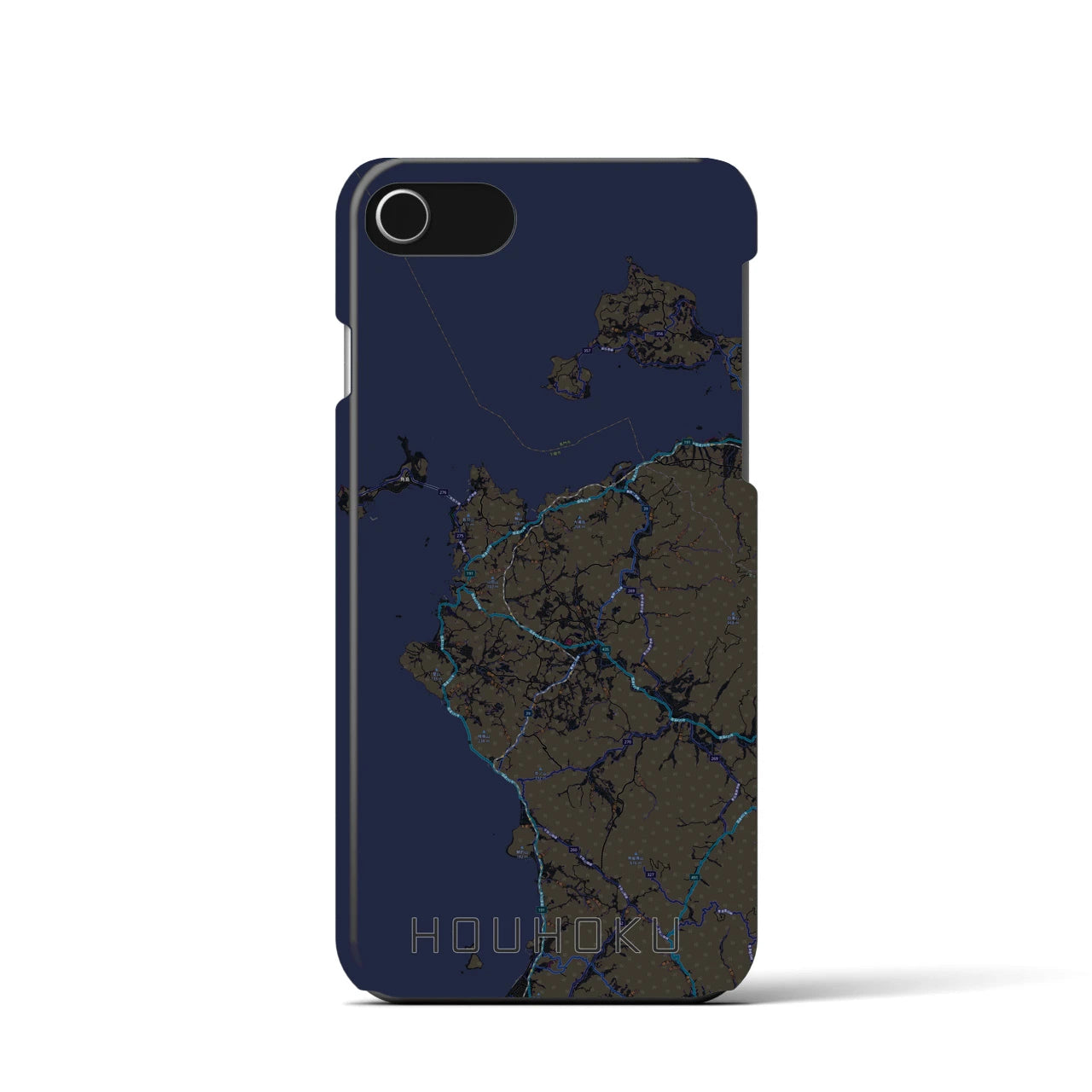 【豊北(山口県)】地図柄iPhoneケース(バックカバータイプ)