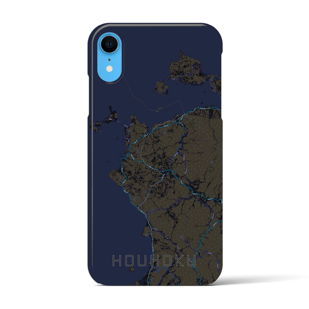 【豊北(山口県)】地図柄iPhoneケース(バックカバータイプ)