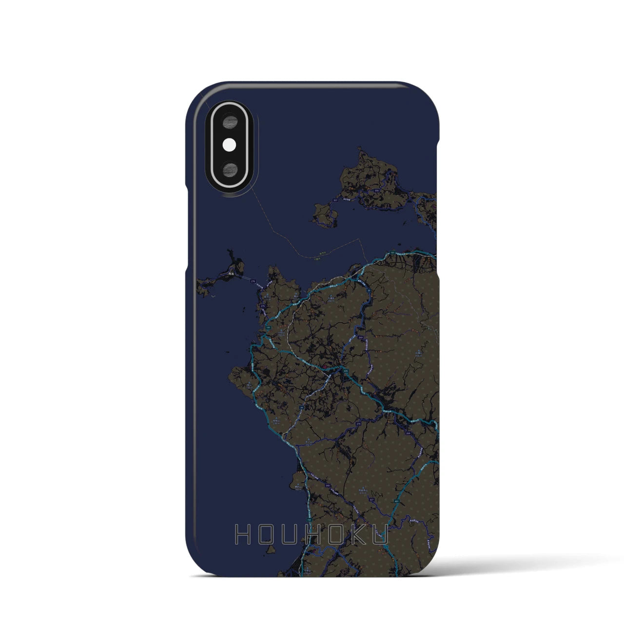 【豊北(山口県)】地図柄iPhoneケース(バックカバータイプ)