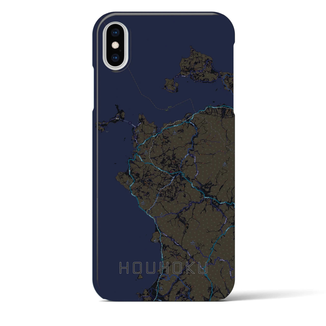 【豊北(山口県)】地図柄iPhoneケース(バックカバータイプ)