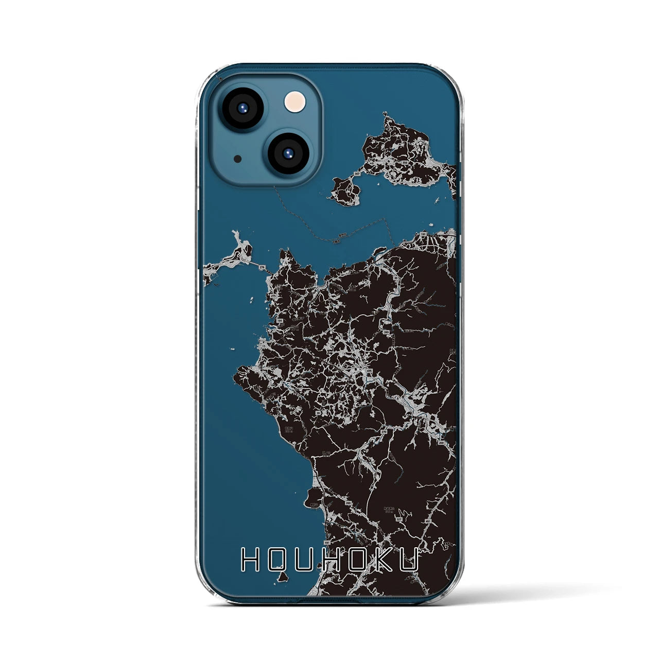 【豊北(山口県)】地図柄iPhoneケース(クリアタイプ)