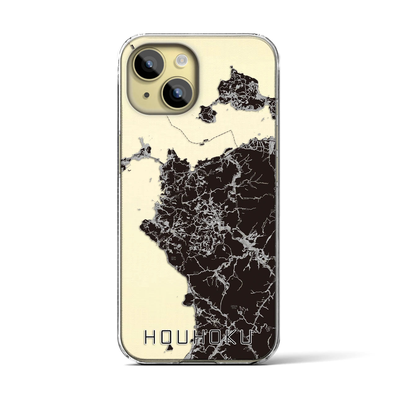 【豊北(山口県)】地図柄iPhoneケース(クリアタイプ)