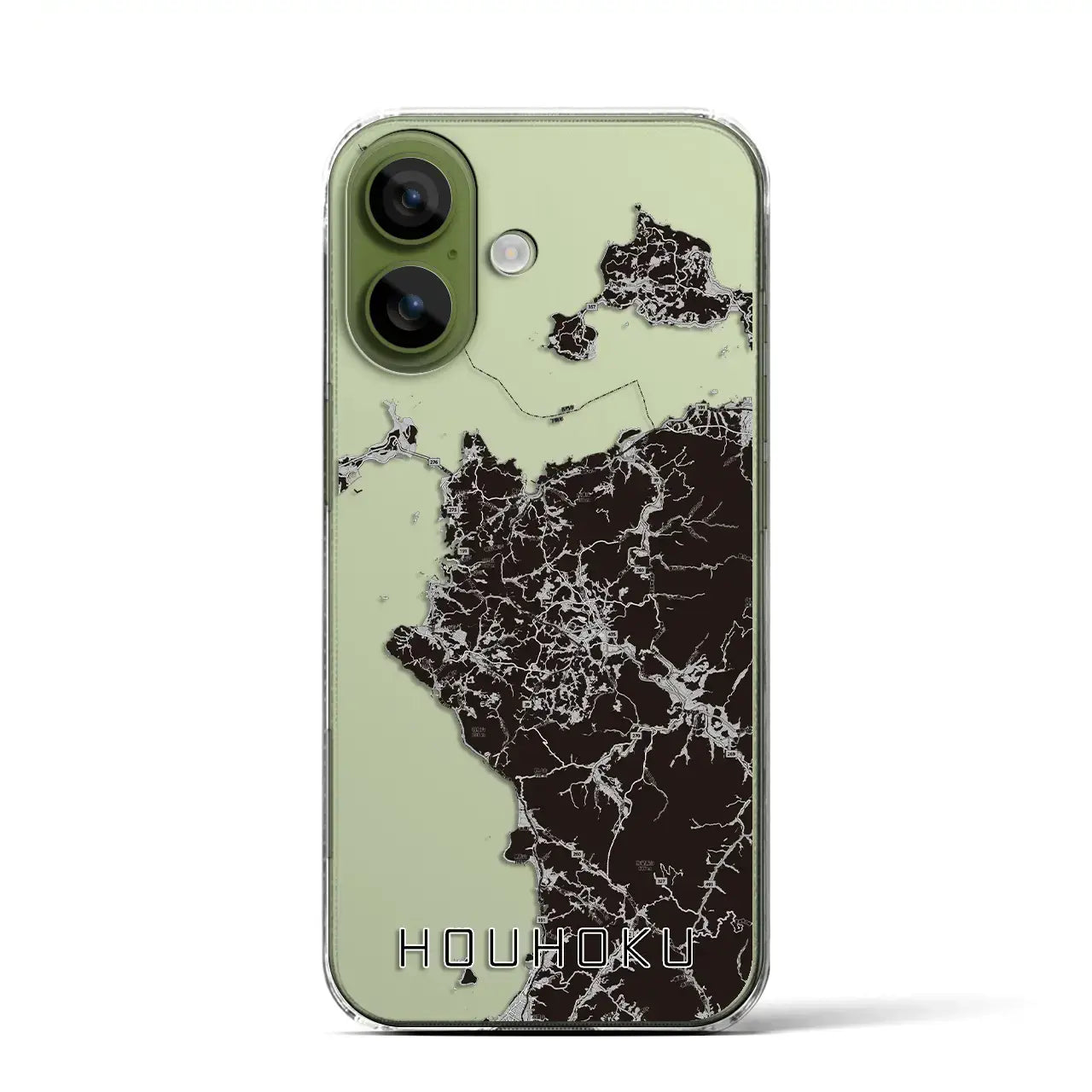 【豊北(山口県)】地図柄iPhoneケース(クリアタイプ)モノトーン・iPhone 17 Pro Max 用