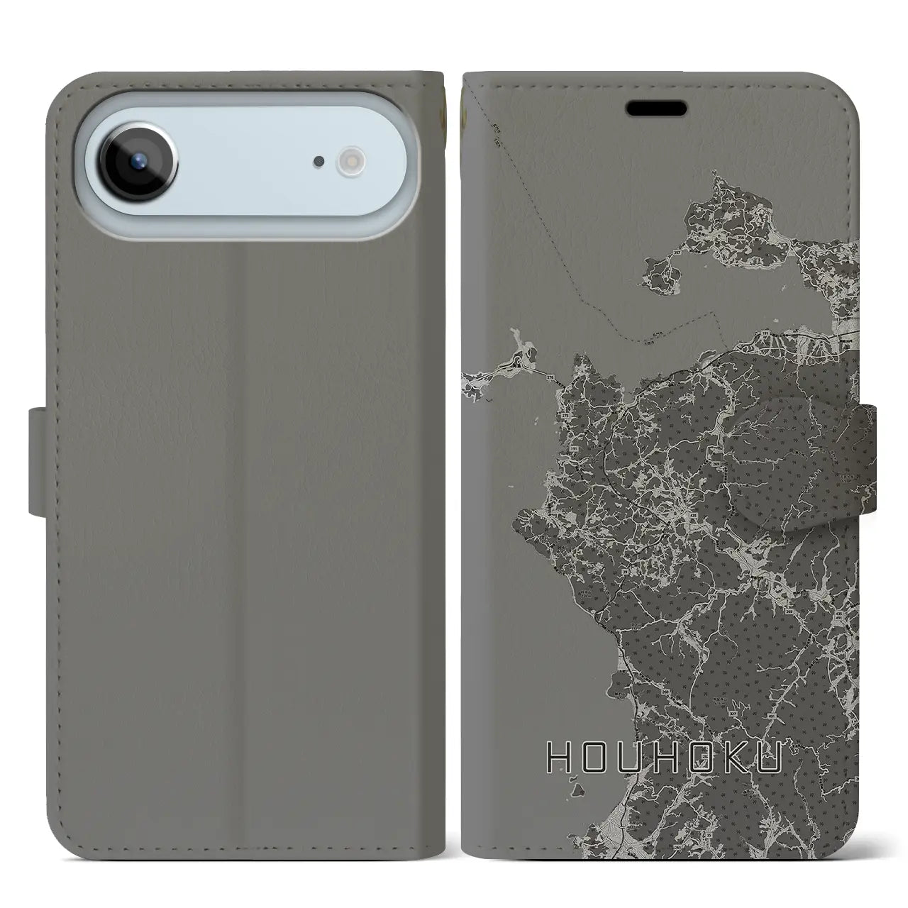 【豊北(山口県)】地図柄iPhoneケース(手帳タイプ)