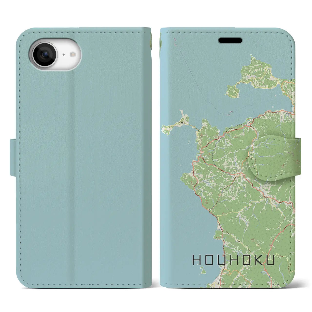 【豊北(山口県)】地図柄iPhoneケース(手帳タイプ)