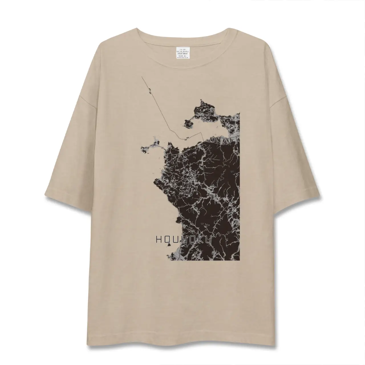 【豊北(山口県)】地図柄ビッグシルエットTシャツ