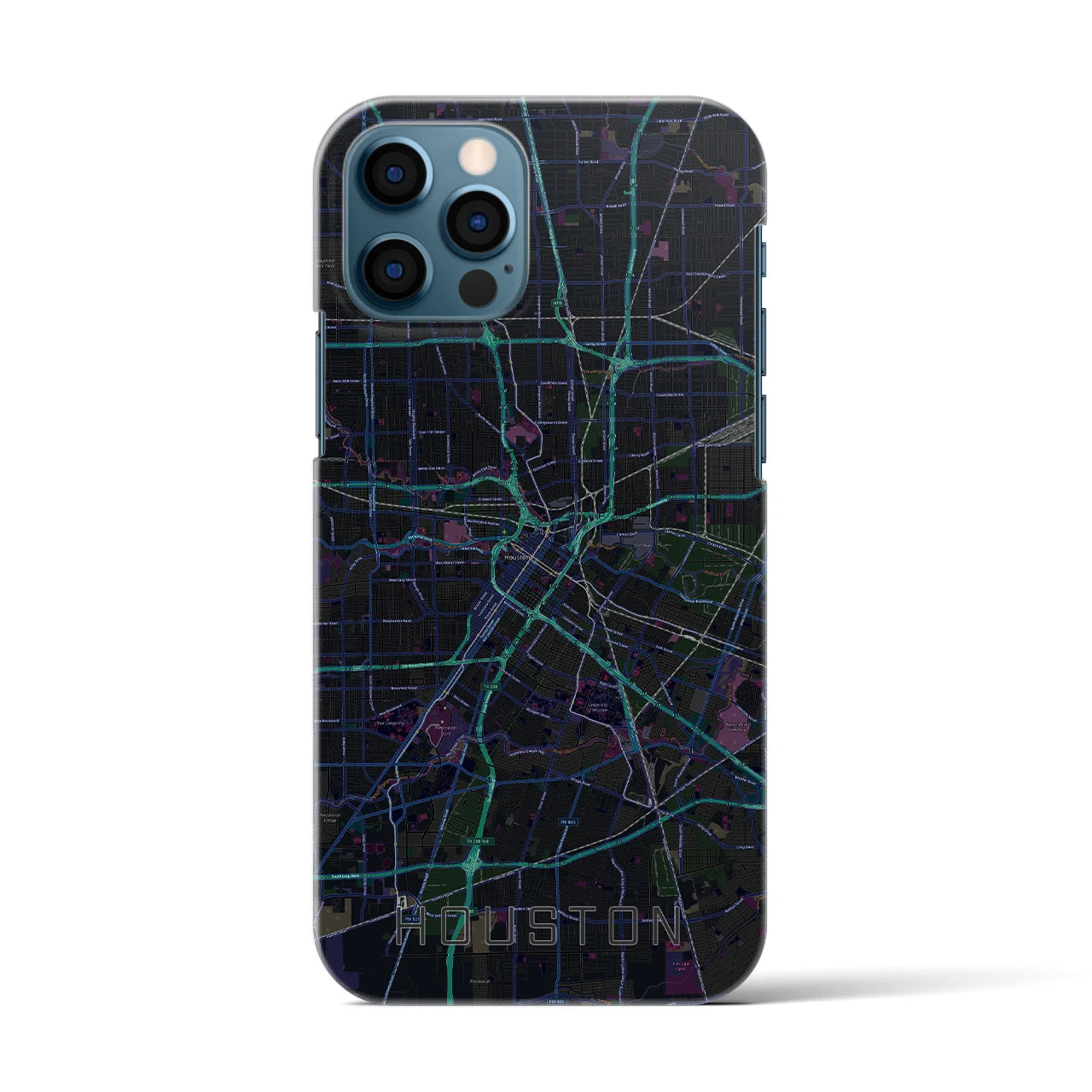 【ヒューストン(アメリカ)】地図柄iPhoneケース(バックカバータイプ)