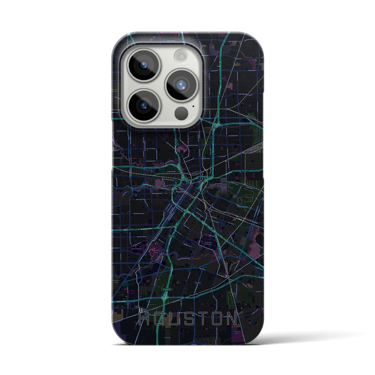 【ヒューストン(アメリカ)】地図柄iPhoneケース(バックカバータイプ)