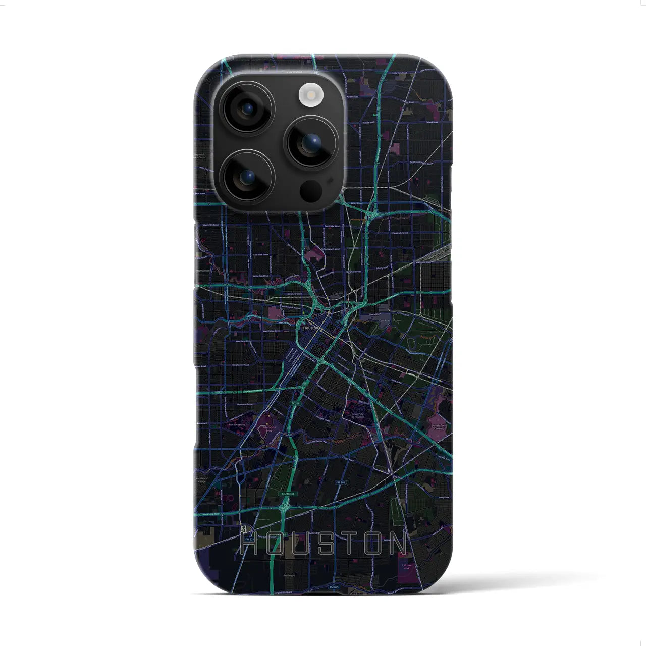 【ヒューストン(アメリカ)】地図柄iPhoneケース(バックカバータイプ)