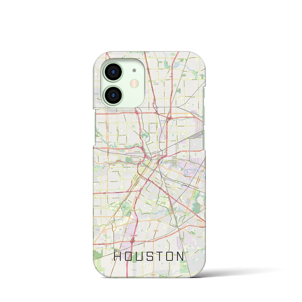 【ヒューストン(アメリカ)】地図柄iPhoneケース(バックカバータイプ)