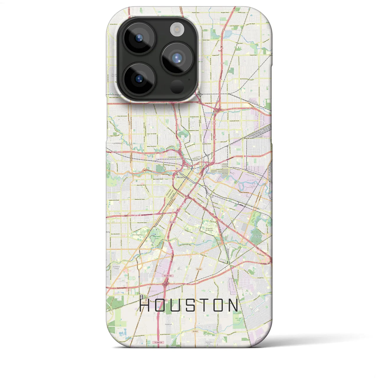 【ヒューストン(アメリカ)】地図柄iPhoneケース(バックカバータイプ)