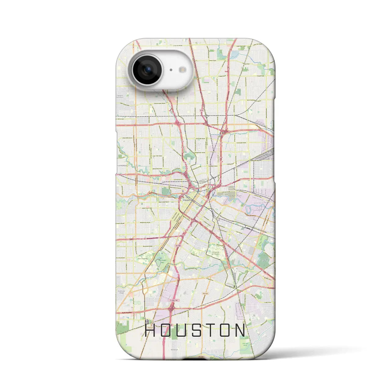 【ヒューストン(アメリカ)】地図柄iPhoneケース(バックカバータイプ)