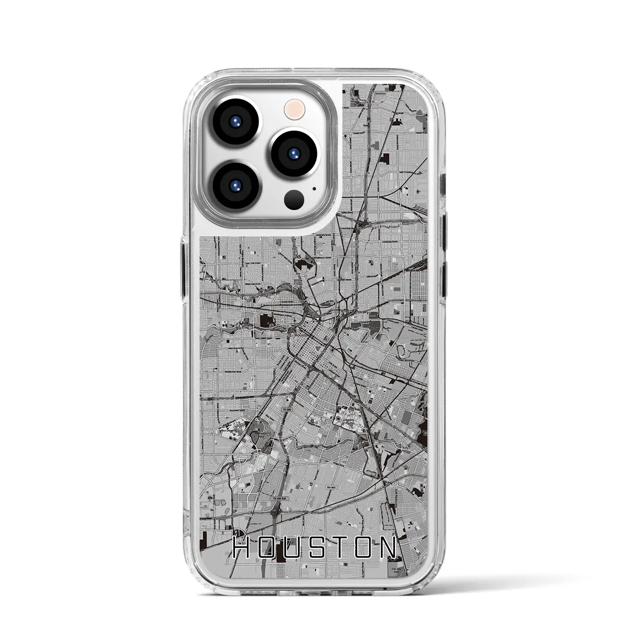 【ヒューストン(アメリカ)】地図柄iPhoneケース(MagSafeタイプ)