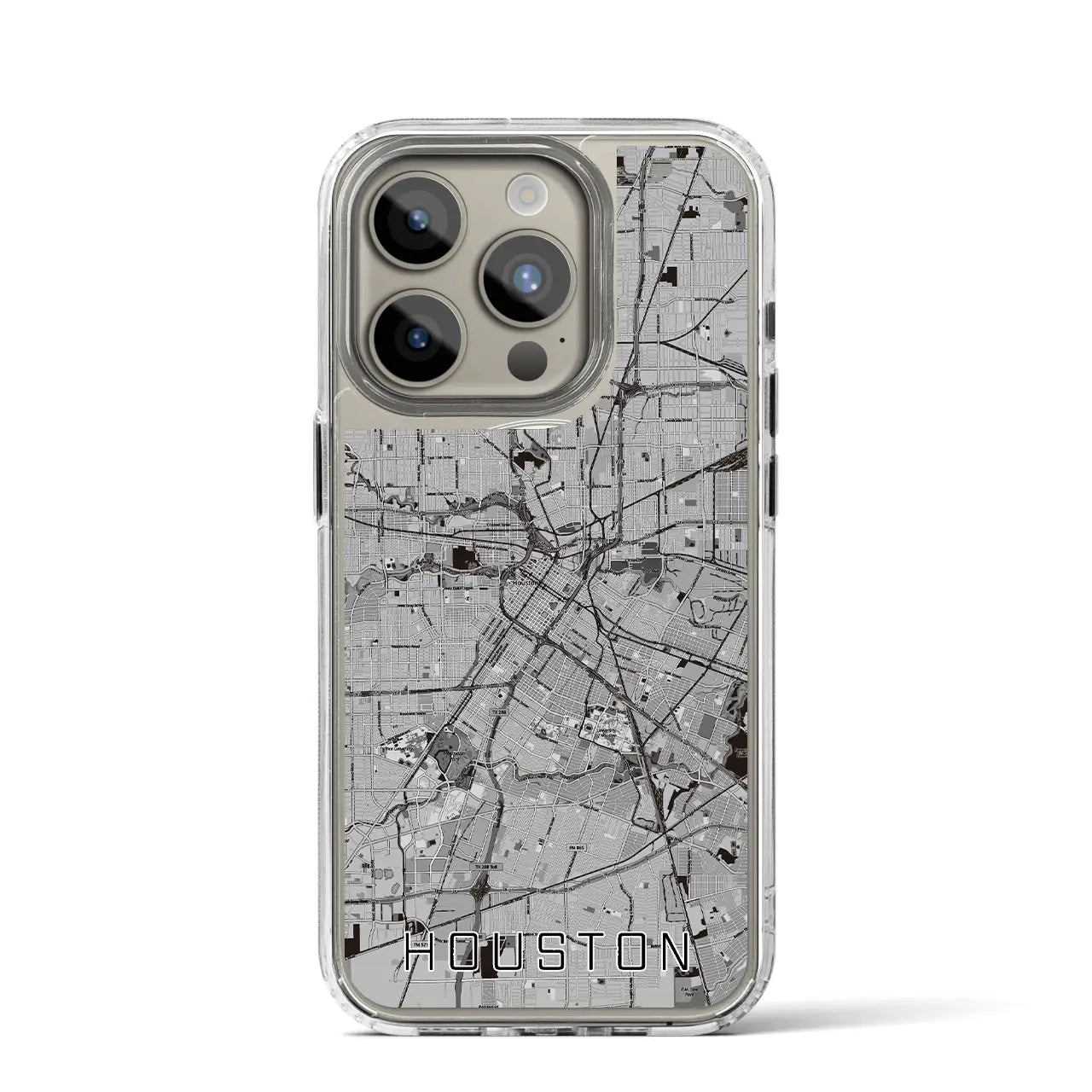 【ヒューストン(アメリカ)】地図柄iPhoneケース(MagSafeタイプ)