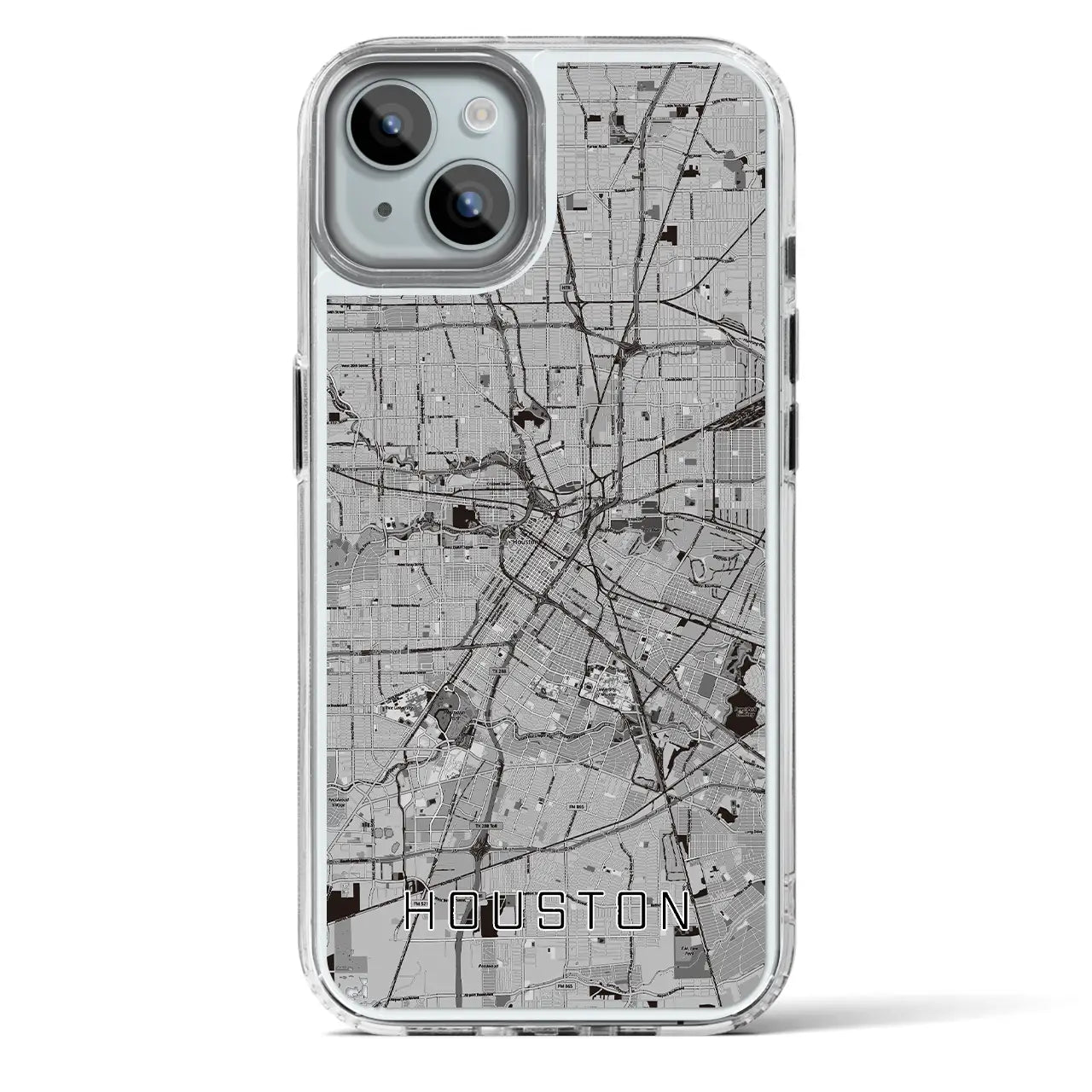 【ヒューストン(アメリカ)】地図柄iPhoneケース(MagSafeタイプ)