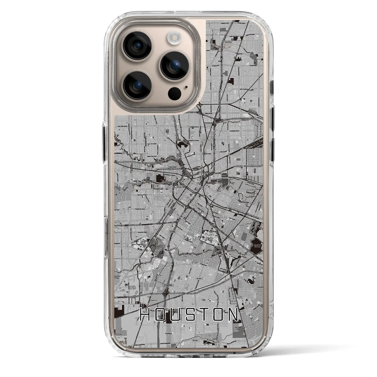 【ヒューストン(アメリカ)】地図柄iPhoneケース(MagSafeタイプ)
