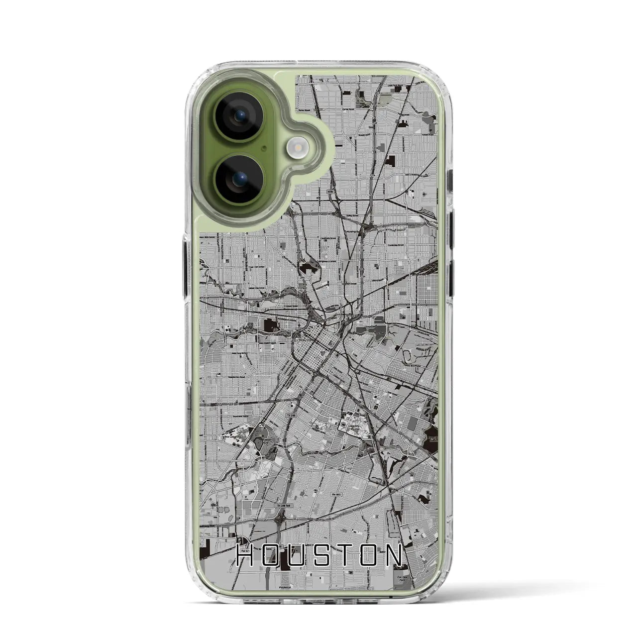 【ヒューストン(アメリカ)】地図柄iPhoneケース(MagSafeタイプ)