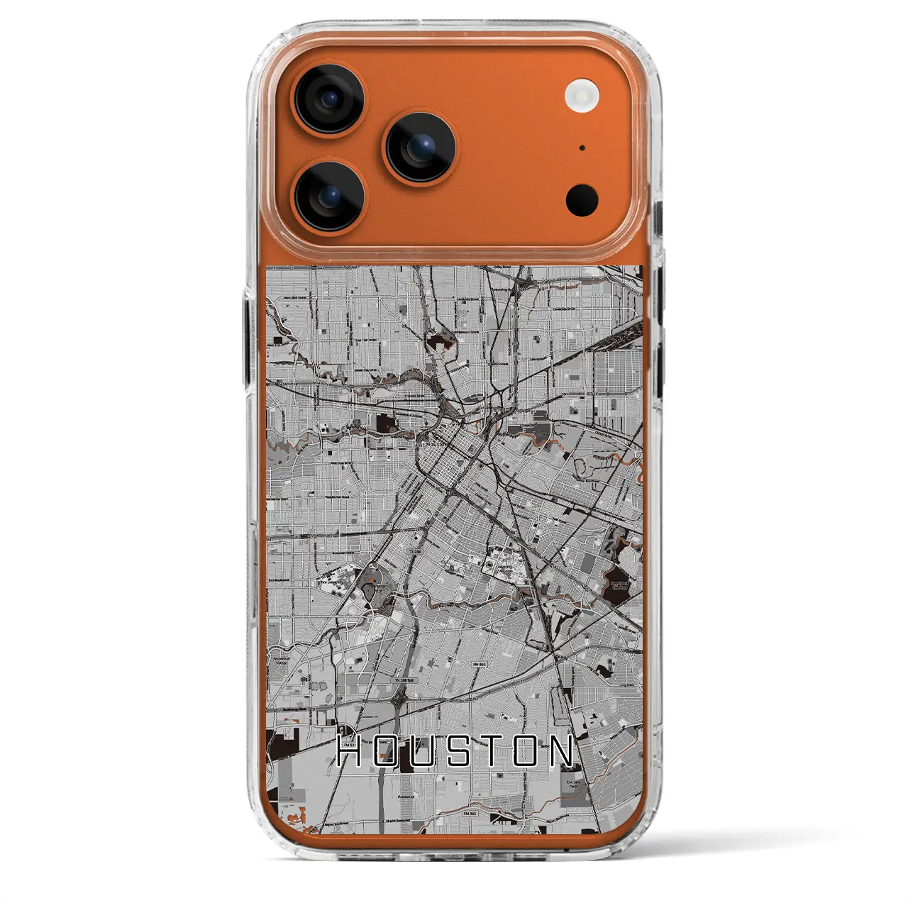 【ヒューストン(アメリカ)】地図柄iPhoneケース(MagSafeタイプ)