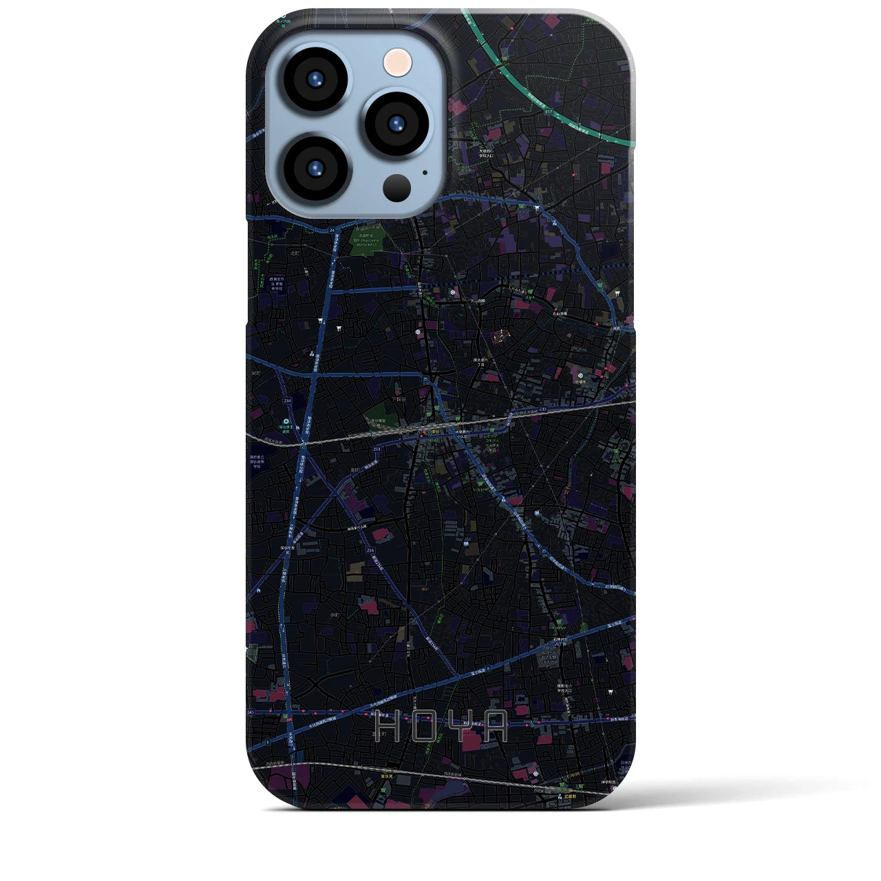 【保谷(東京都)】地図柄iPhoneケース(バックカバータイプ)