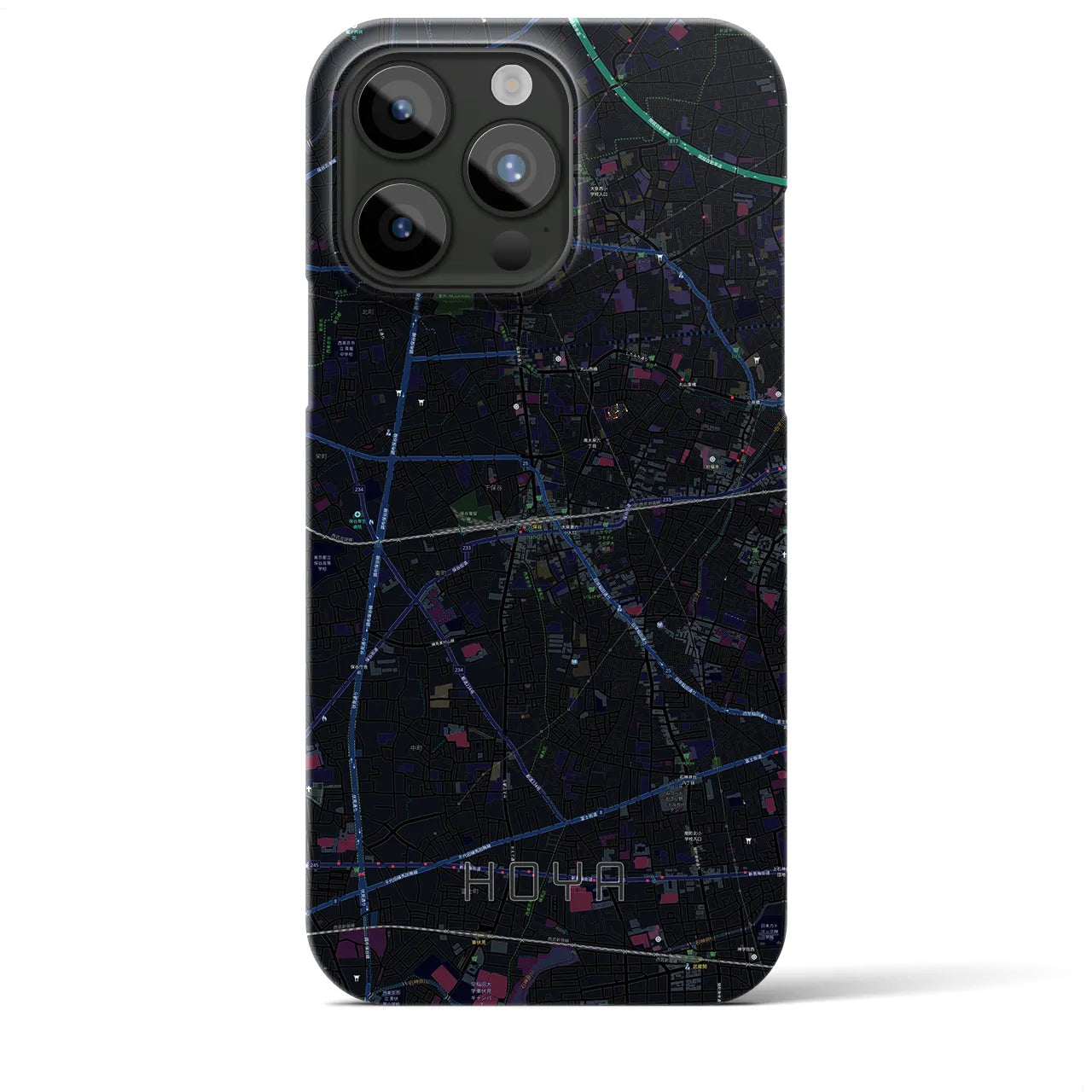 【保谷(東京都)】地図柄iPhoneケース(バックカバータイプ)