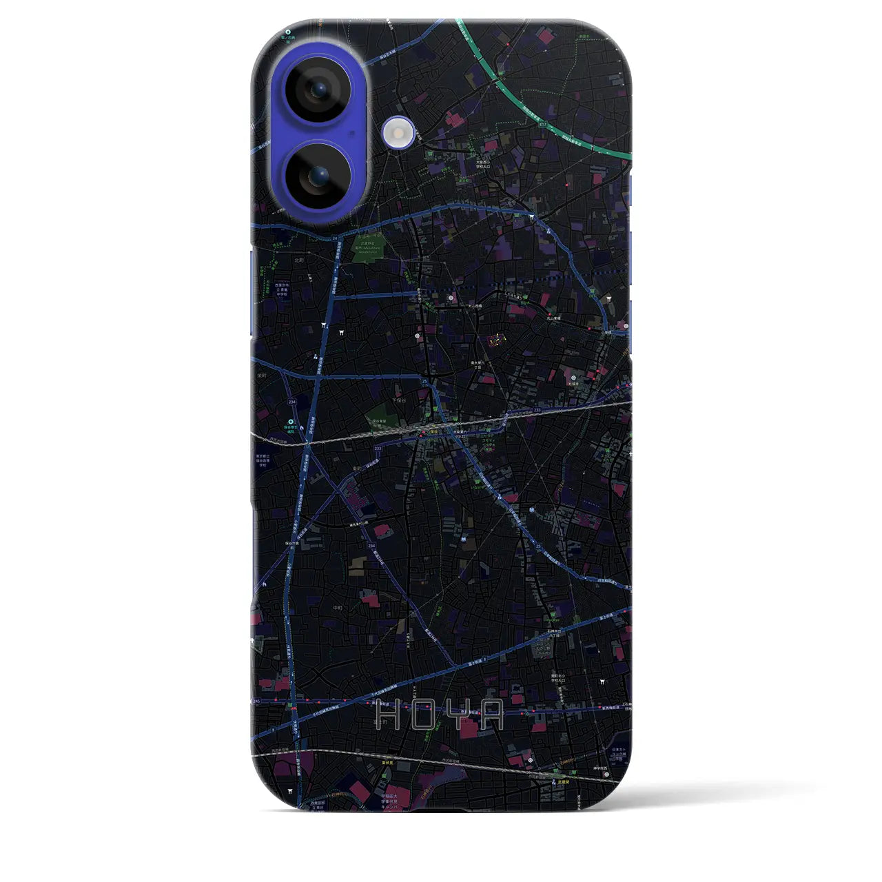 【保谷(東京都)】地図柄iPhoneケース(バックカバータイプ)