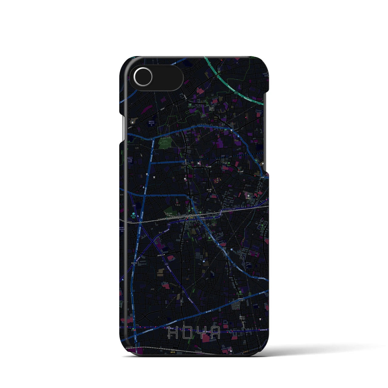 【保谷(東京都)】地図柄iPhoneケース(バックカバータイプ)