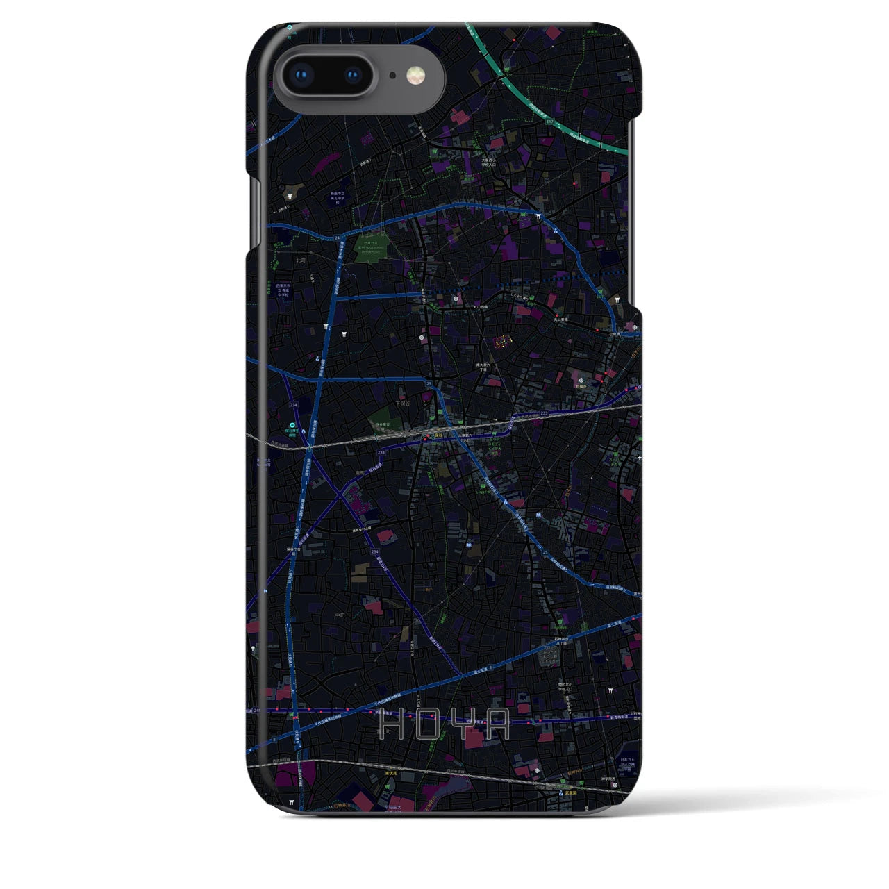 【保谷(東京都)】地図柄iPhoneケース(バックカバータイプ)