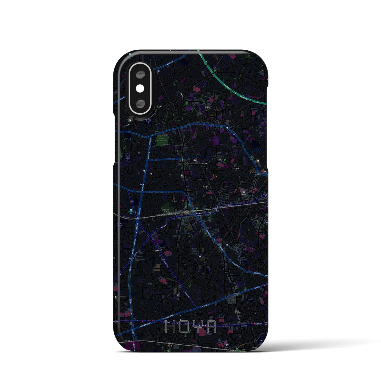 【保谷(東京都)】地図柄iPhoneケース(バックカバータイプ)