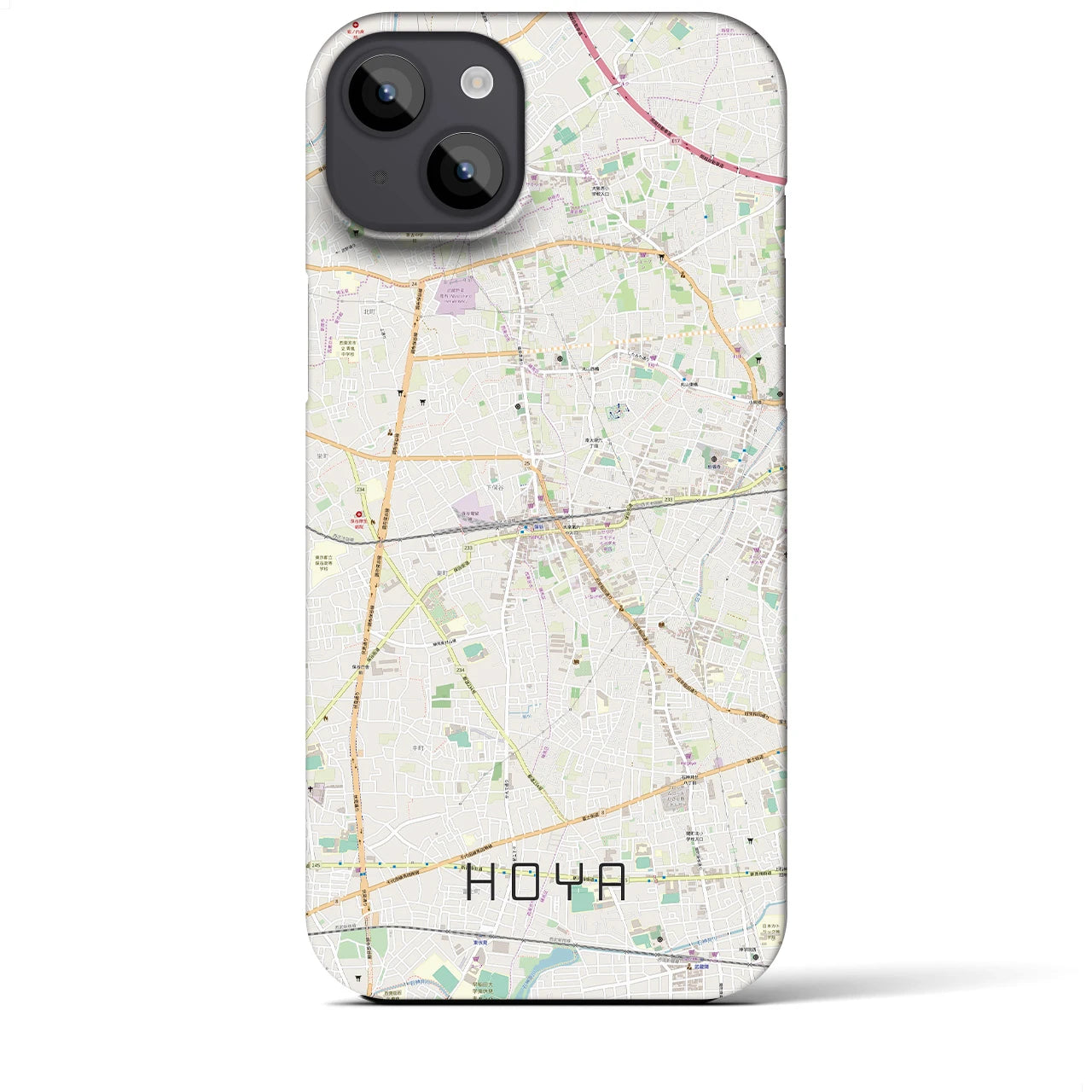 【保谷(東京都)】地図柄iPhoneケース(バックカバータイプ)