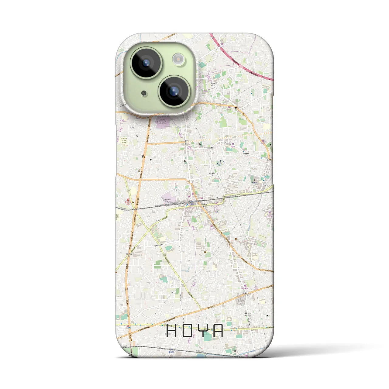 【保谷(東京都)】地図柄iPhoneケース(バックカバータイプ)