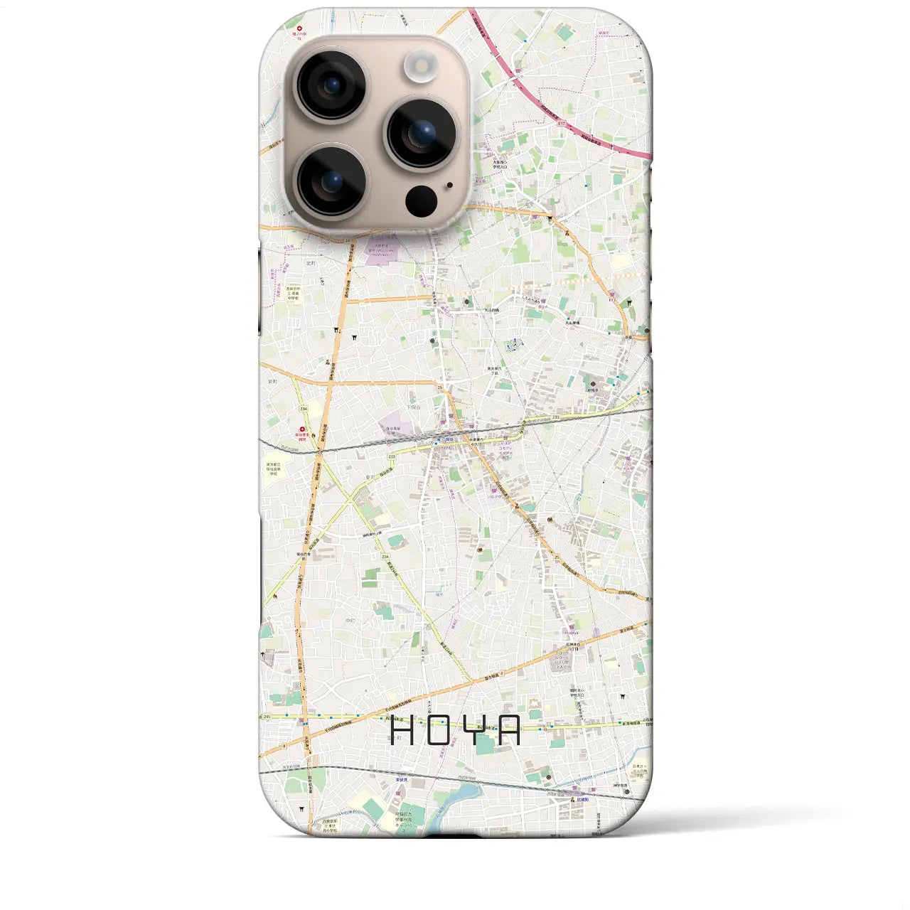 【保谷(東京都)】地図柄iPhoneケース(バックカバータイプ)