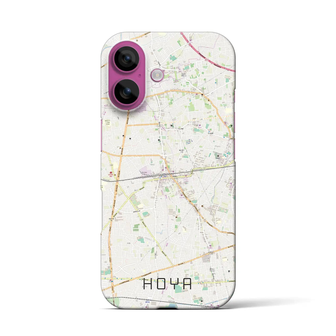 【保谷(東京都)】地図柄iPhoneケース(バックカバータイプ)