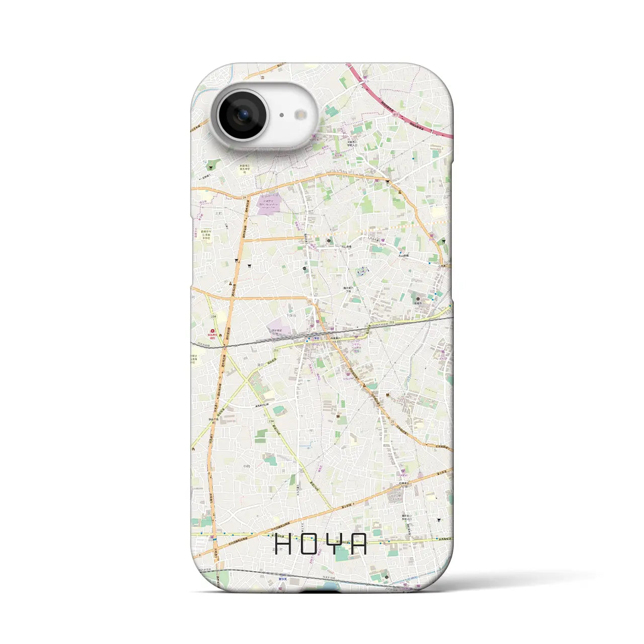 【保谷(東京都)】地図柄iPhoneケース(バックカバータイプ)