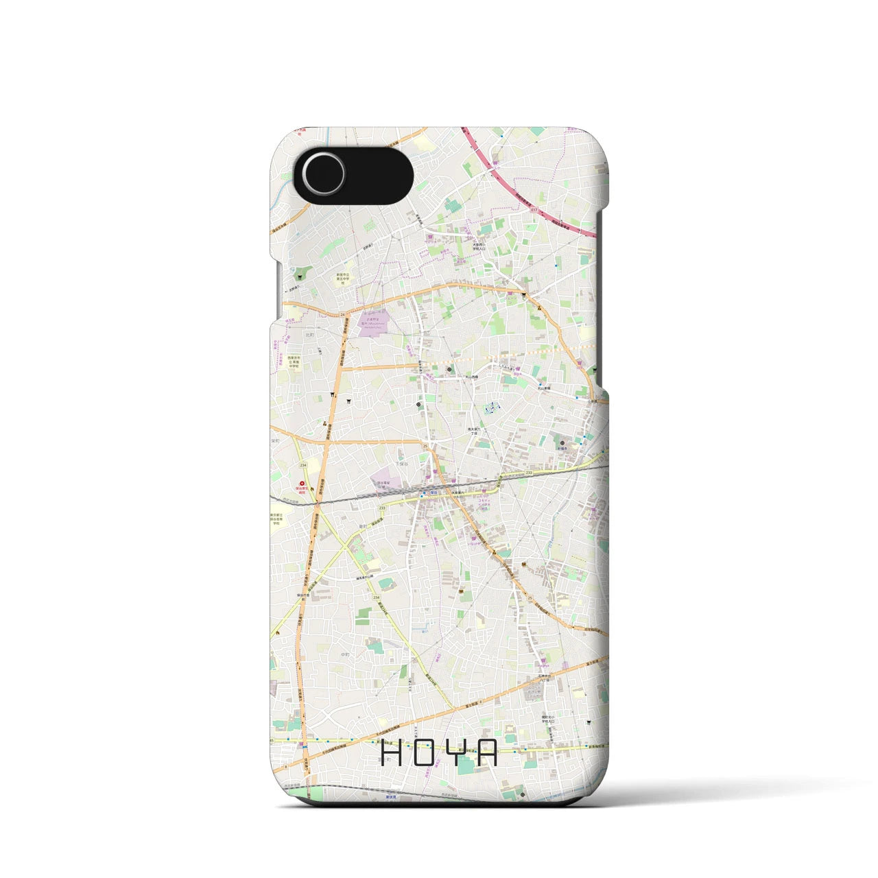 【保谷(東京都)】地図柄iPhoneケース(バックカバータイプ)