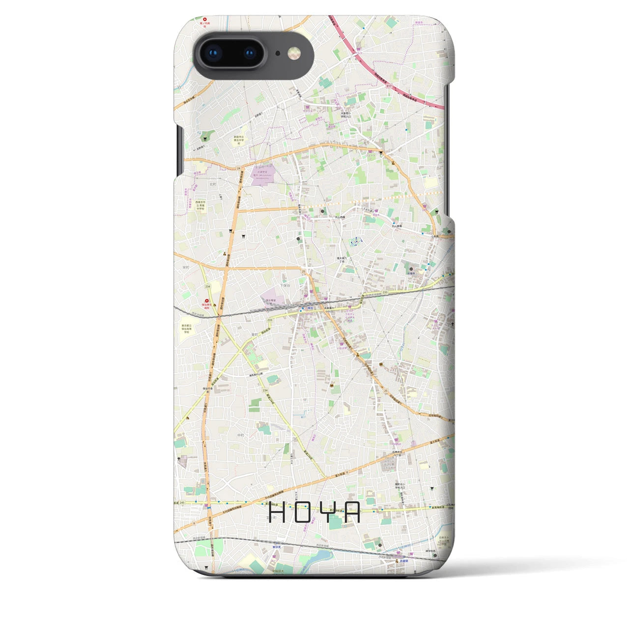 【保谷(東京都)】地図柄iPhoneケース(バックカバータイプ)