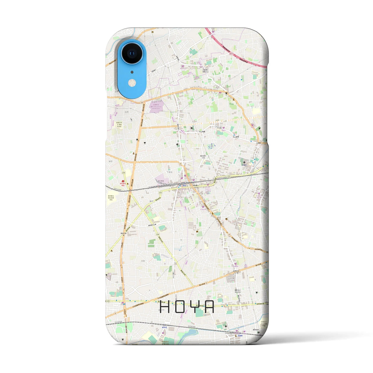 【保谷(東京都)】地図柄iPhoneケース(バックカバータイプ)